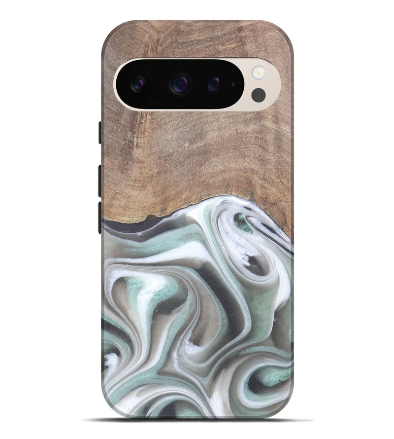 Pixel 9 Pro XL Wood Live Edge Phone Case - Aarav (Black & White, 744790)