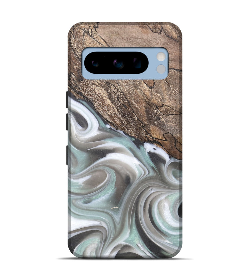 Pixel 8 Pro Wood Live Edge Phone Case - Moselle (Black & White, 744791)