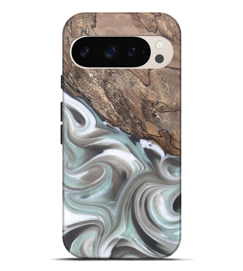 Pixel 9 Pro XL Wood Live Edge Phone Case - Moselle (Black & White, 744791)