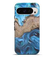 Pixel 9 Pro XL Wood Live Edge Phone Case - Enver (Blue, 744793)