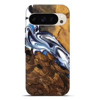 Pixel 9 Pro XL Wood Live Edge Phone Case - Moira (Blue, 744795)