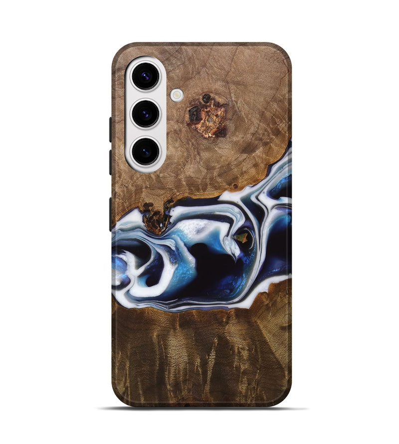 Galaxy S25 Wood Live Edge Phone Case - Jorie (Blue, 744797)