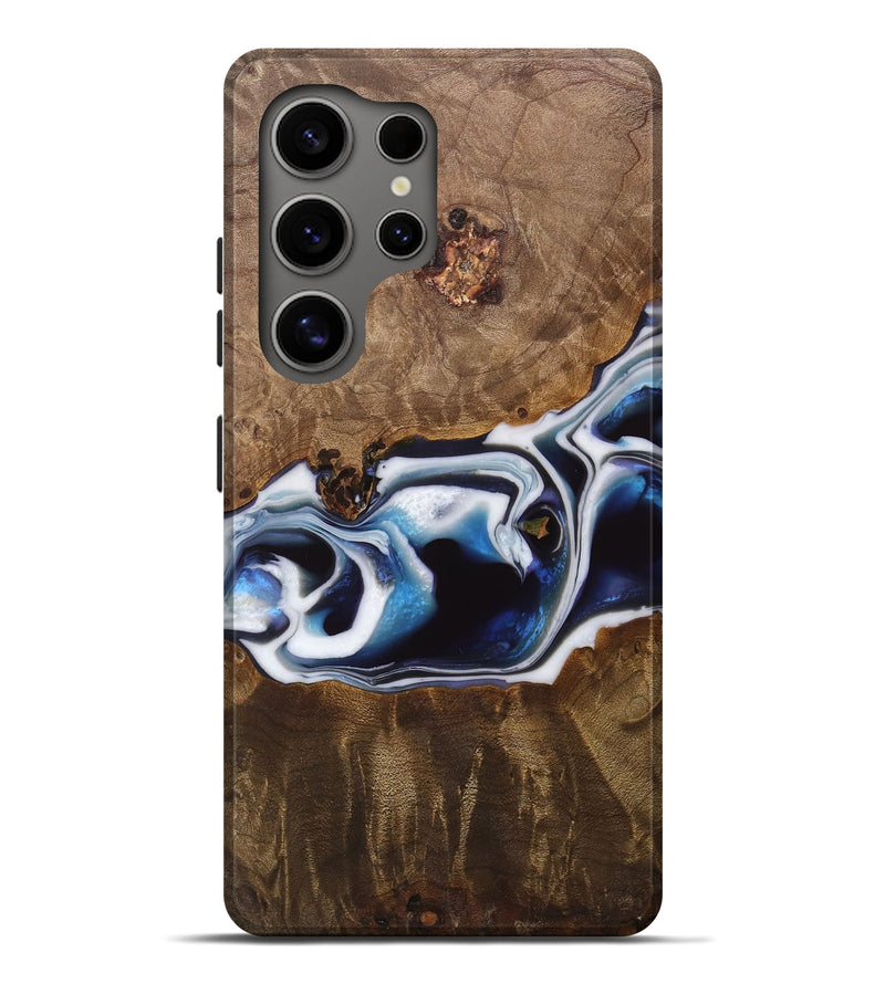 Galaxy S25 Ultra Wood Live Edge Phone Case - Jorie (Blue, 744797)