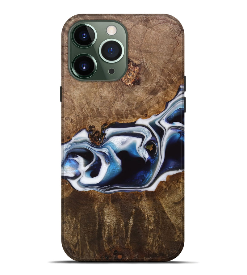 iPhone 13 Pro Max Wood Live Edge Phone Case - Jorie (Blue, 744797)