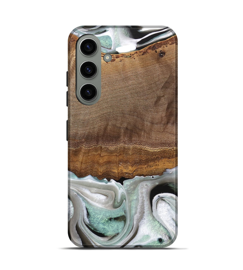 Galaxy S24 Wood Live Edge Phone Case - Gwyn (Black & White, 744801)