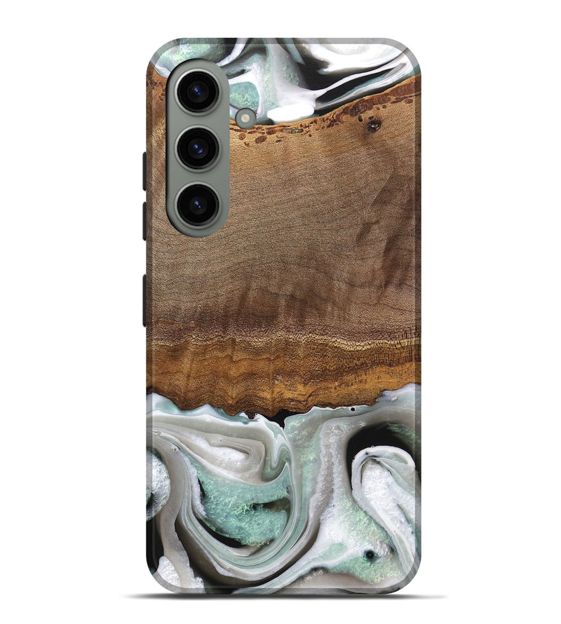 Galaxy S24 Plus Wood Live Edge Phone Case - Gwyn (Black & White, 744801)