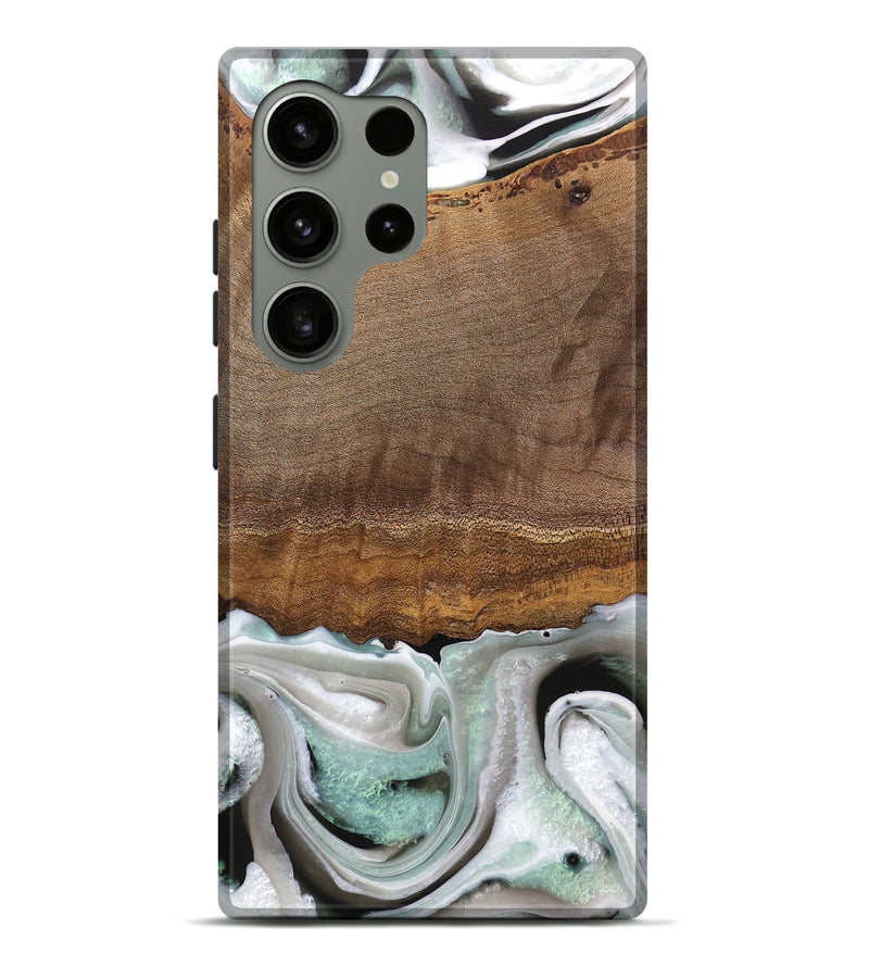 Galaxy S24 Ultra Wood Live Edge Phone Case - Gwyn (Black & White, 744801)