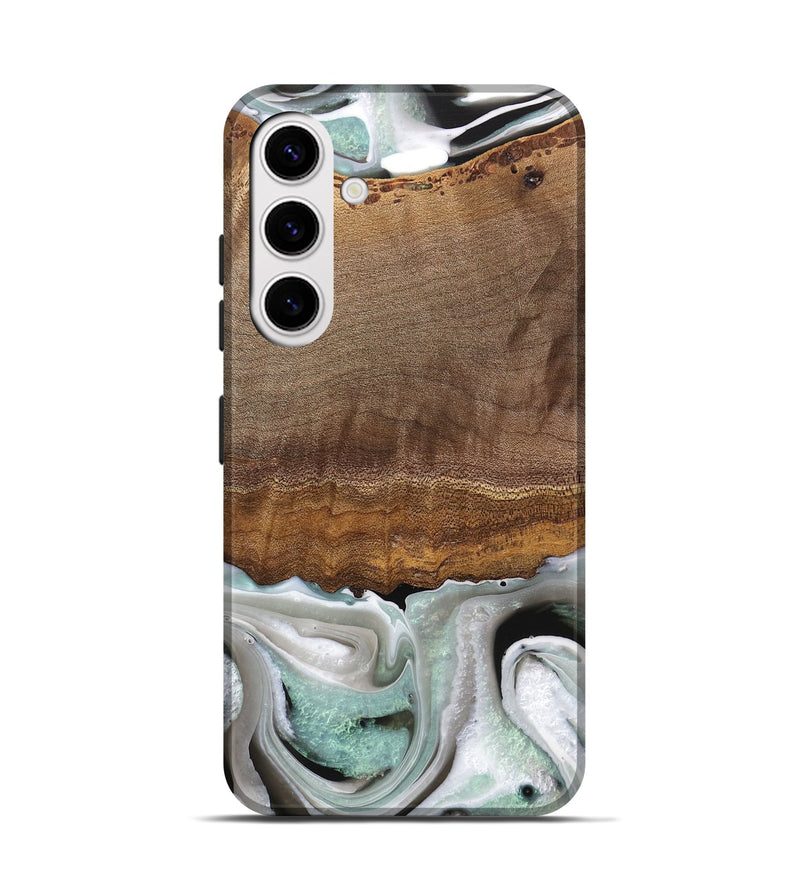 Galaxy S25 Wood Live Edge Phone Case - Gwyn (Black & White, 744801)