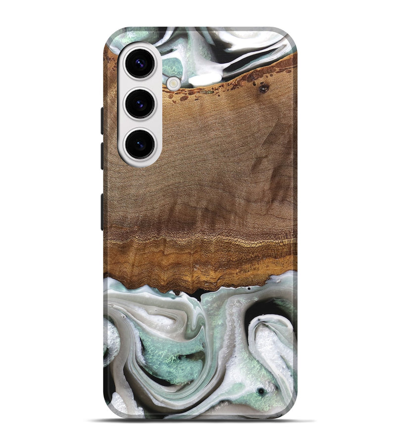 Galaxy S25 Plus Wood Live Edge Phone Case - Gwyn (Black & White, 744801)