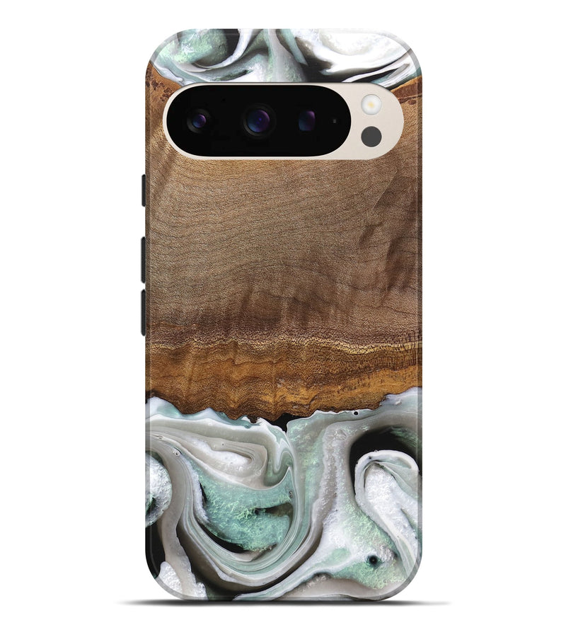 Pixel 9 Pro XL Wood Live Edge Phone Case - Gwyn (Black & White, 744801)