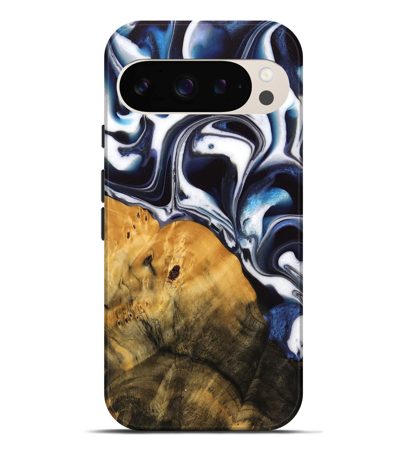 Pixel 9 Pro XL Wood Live Edge Phone Case - Sotos (Blue, 744803)