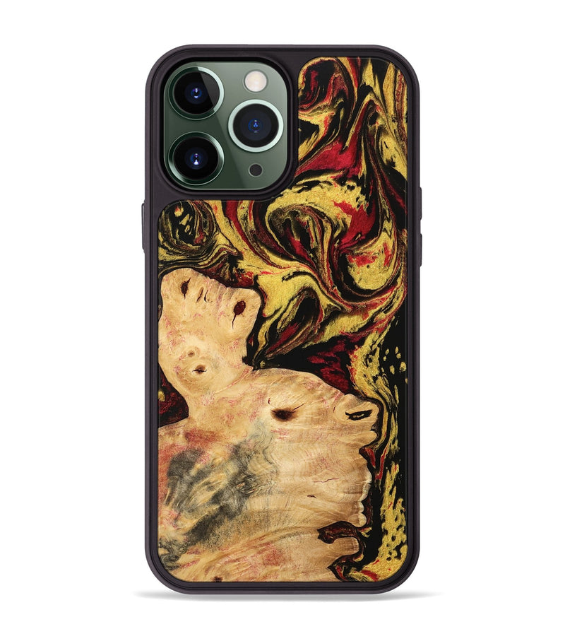 iPhone 13 Pro Max Wood Phone Case - Ganesh (Red, 744806)