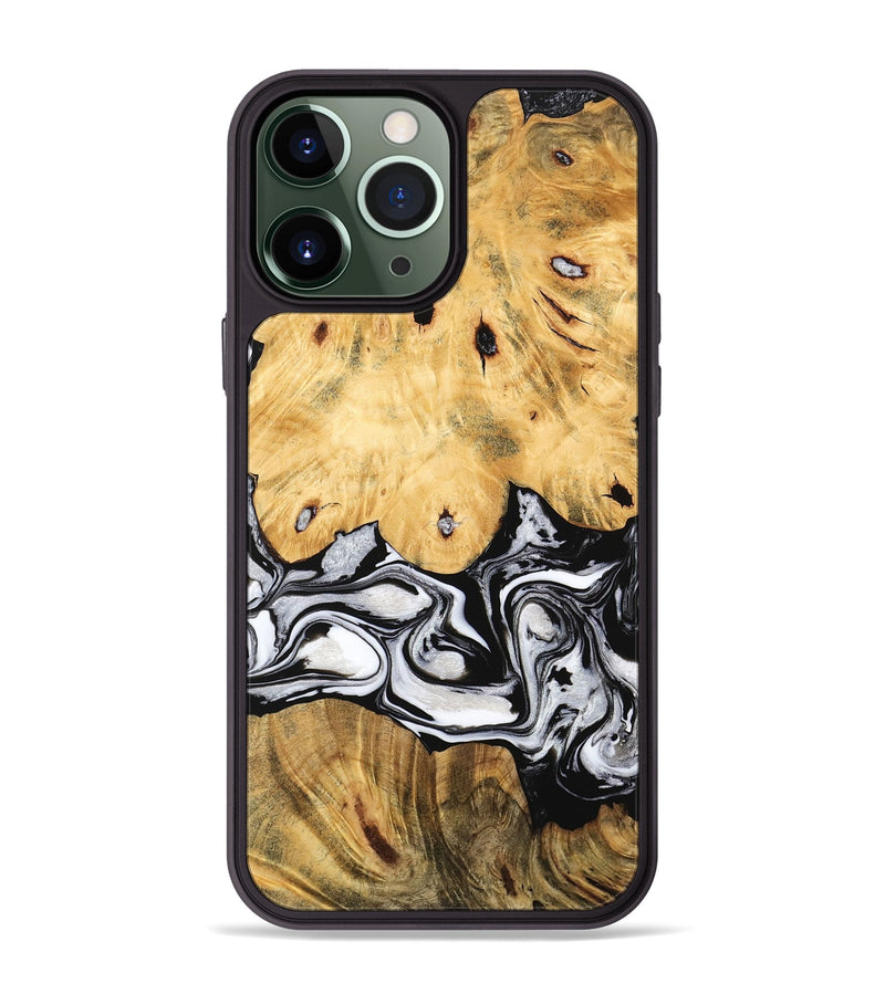 iPhone 13 Pro Max Wood Phone Case - Shoji (Black & White, 744808)