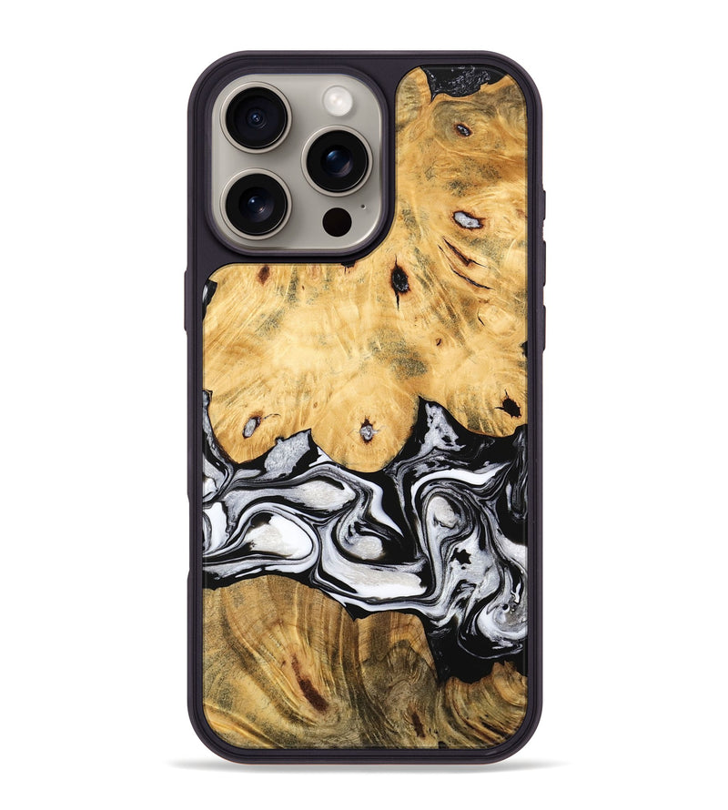 iPhone 16 Pro Max Wood Phone Case - Shoji (Black & White, 744808)