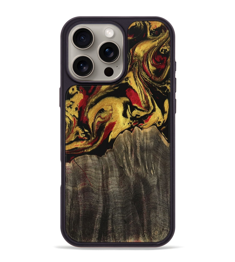 iPhone 16 Pro Max Wood Phone Case - Lige (Red, 744809)