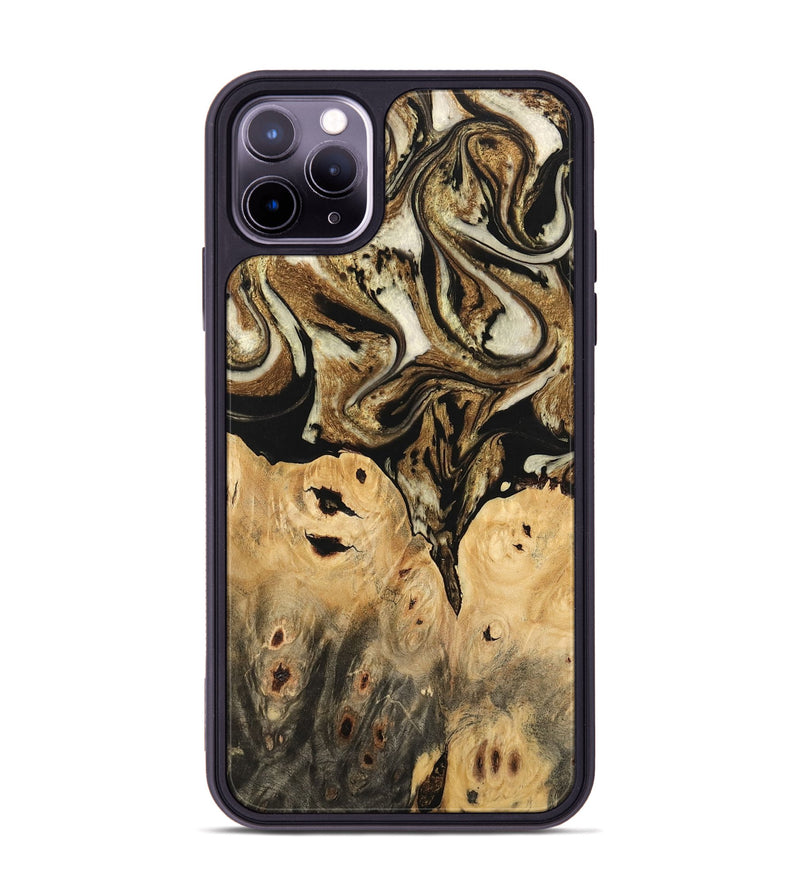 iPhone 11 Pro Max Wood Phone Case - Surin (Black & White, 744812)