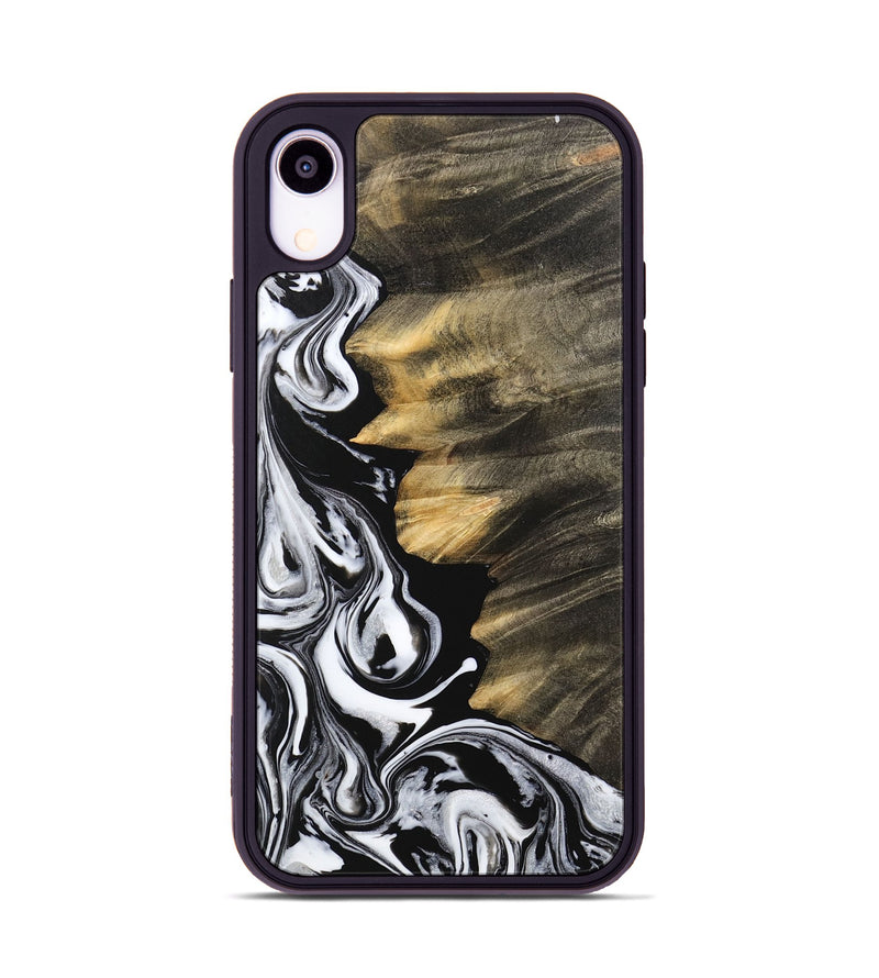 iPhone Xr Wood Phone Case - Nagaraj (Black & White, 744817)