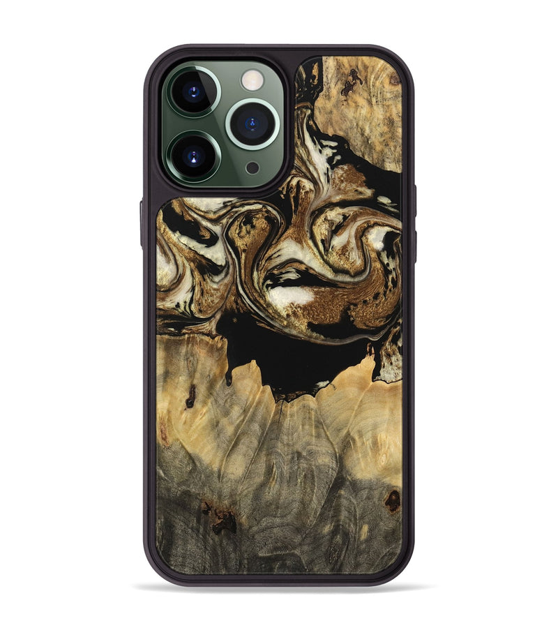 iPhone 13 Pro Max Wood Phone Case - Felicia (Black & White, 744820)