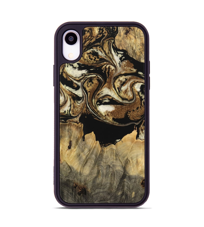 iPhone Xr Wood Phone Case - Felicia (Black & White, 744820)