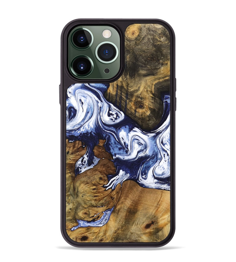 iPhone 13 Pro Max Wood Phone Case - Filide (Blue, 744822)