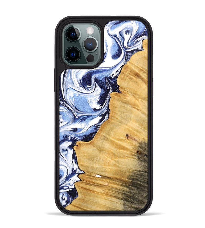 iPhone 12 Pro Max Wood Phone Case - Marys (Blue, 744827)