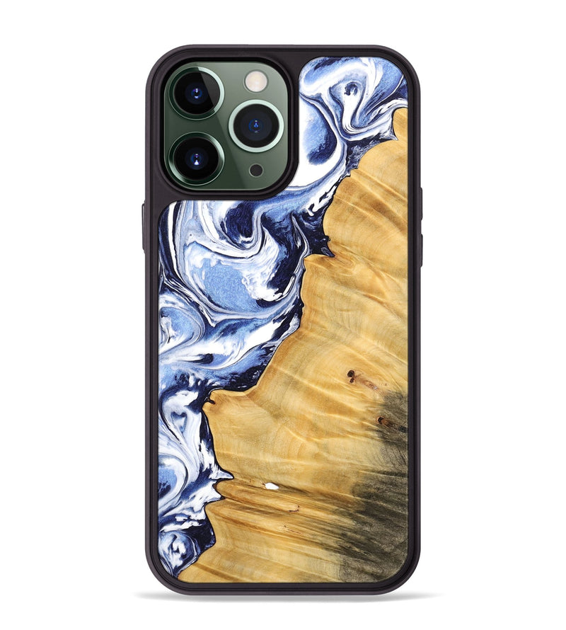 iPhone 13 Pro Max Wood Phone Case - Marys (Blue, 744827)