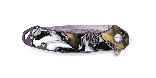 EDC Wood Pocket Knife - Abbe (Black & White, 744829)