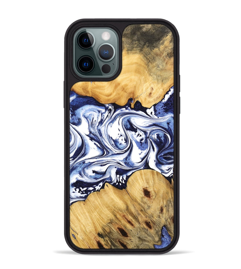 iPhone 12 Pro Max Wood Phone Case - Pearle (Blue, 744830)