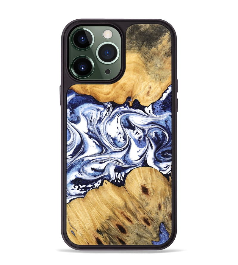 iPhone 13 Pro Max Wood Phone Case - Pearle (Blue, 744830)