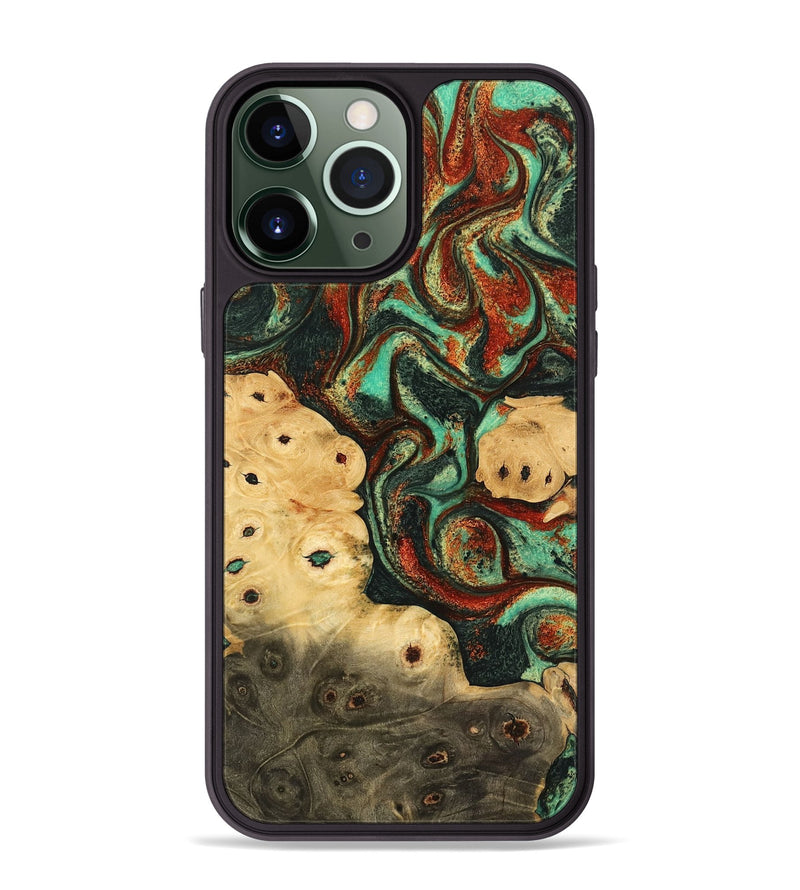 iPhone 13 Pro Max Wood Phone Case - Ignacio (Green, 744831)