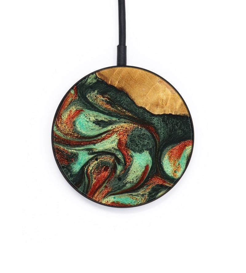 Circle Wood Wireless Charger - Letty (Green, 744839)