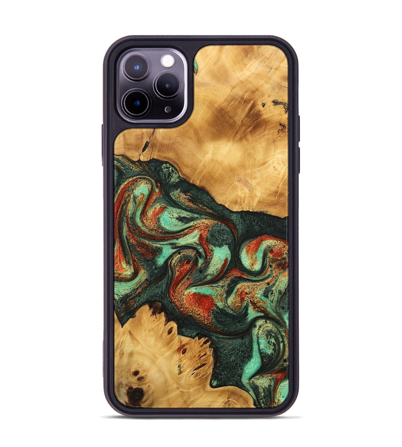 iPhone 11 Pro Max Wood Phone Case - Letty (Green, 744839)