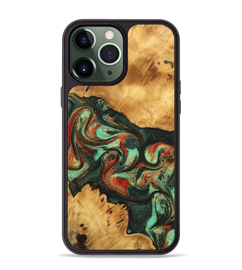 iPhone 13 Pro Max Wood Phone Case - Letty (Green, 744839)