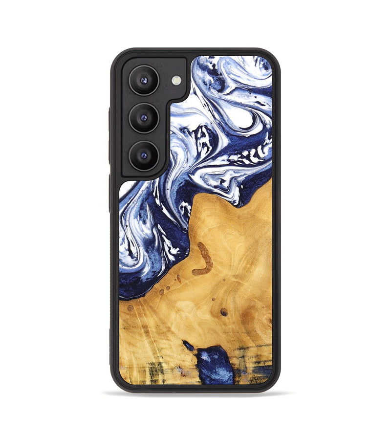 Galaxy S23 Wood Phone Case - Erda (Blue, 744842)