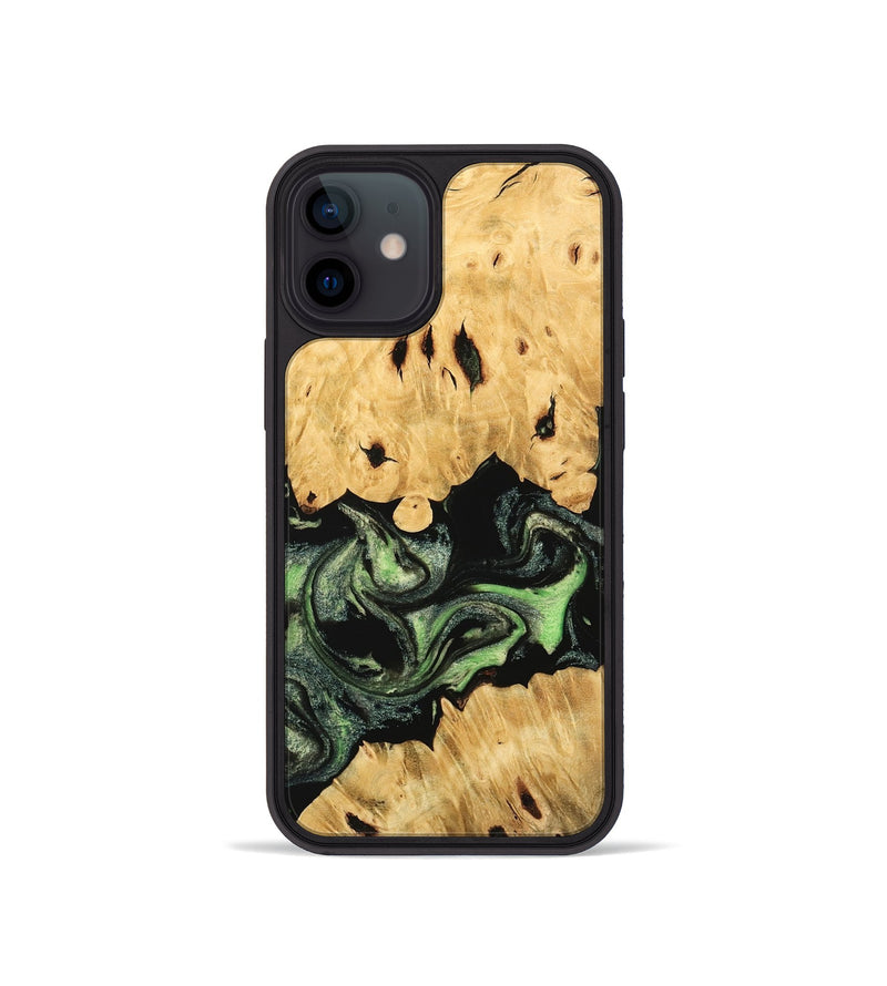 iPhone 12 mini Wood Phone Case - Androma (Green, 744847)