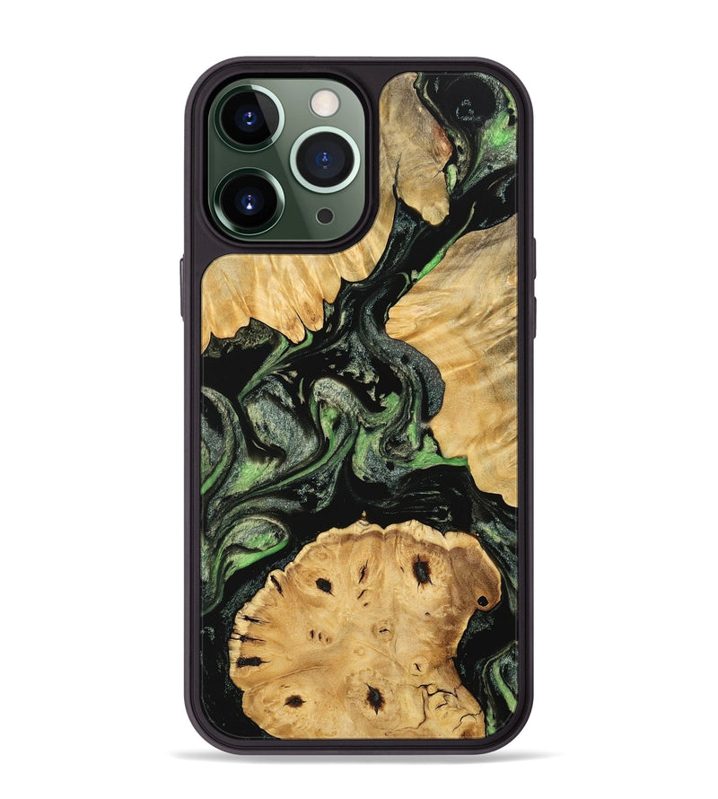 iPhone 13 Pro Max Wood Phone Case - Alice (Green, 744848)