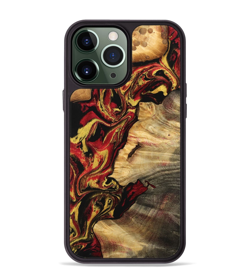 iPhone 13 Pro Max Wood Phone Case - Anader (Red, 744854)