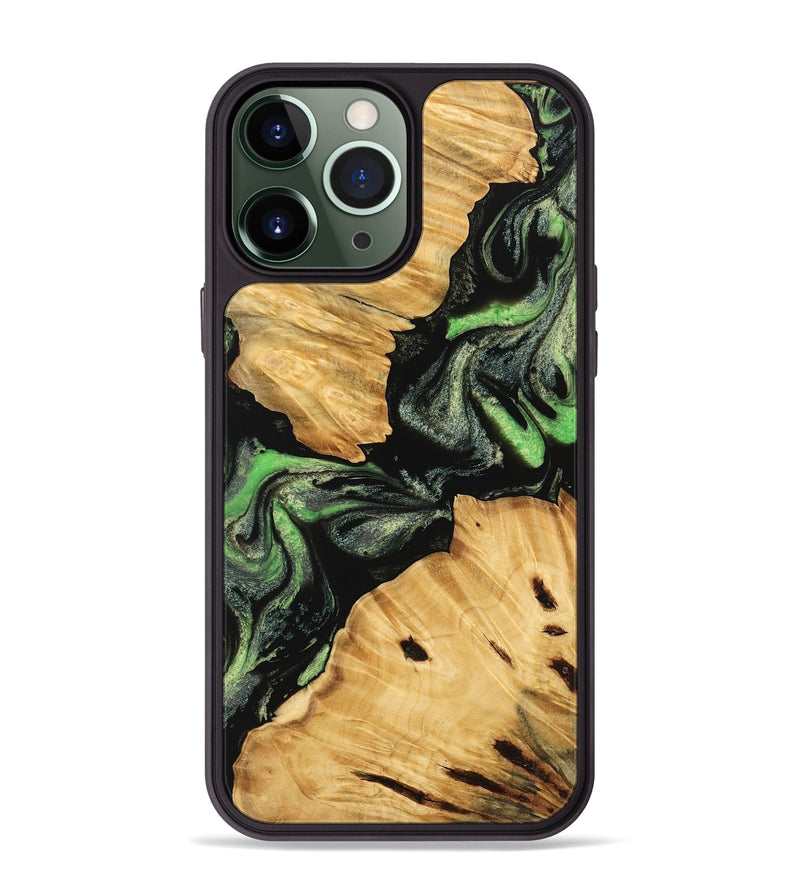 iPhone 13 Pro Max Wood Phone Case - Tashina (Green, 744857)