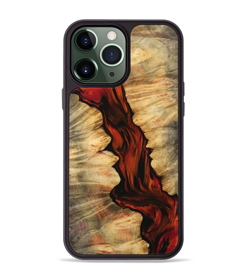 iPhone 13 Pro Max Wood Phone Case - Deborah (Red, 744867)