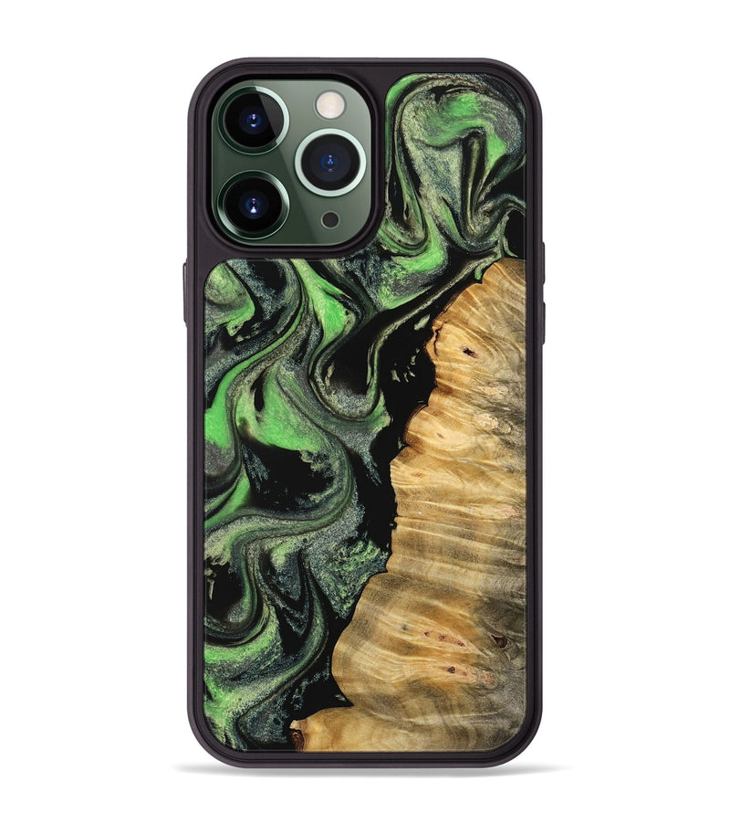 iPhone 13 Pro Max Wood Phone Case - Layne (Green, 744868)