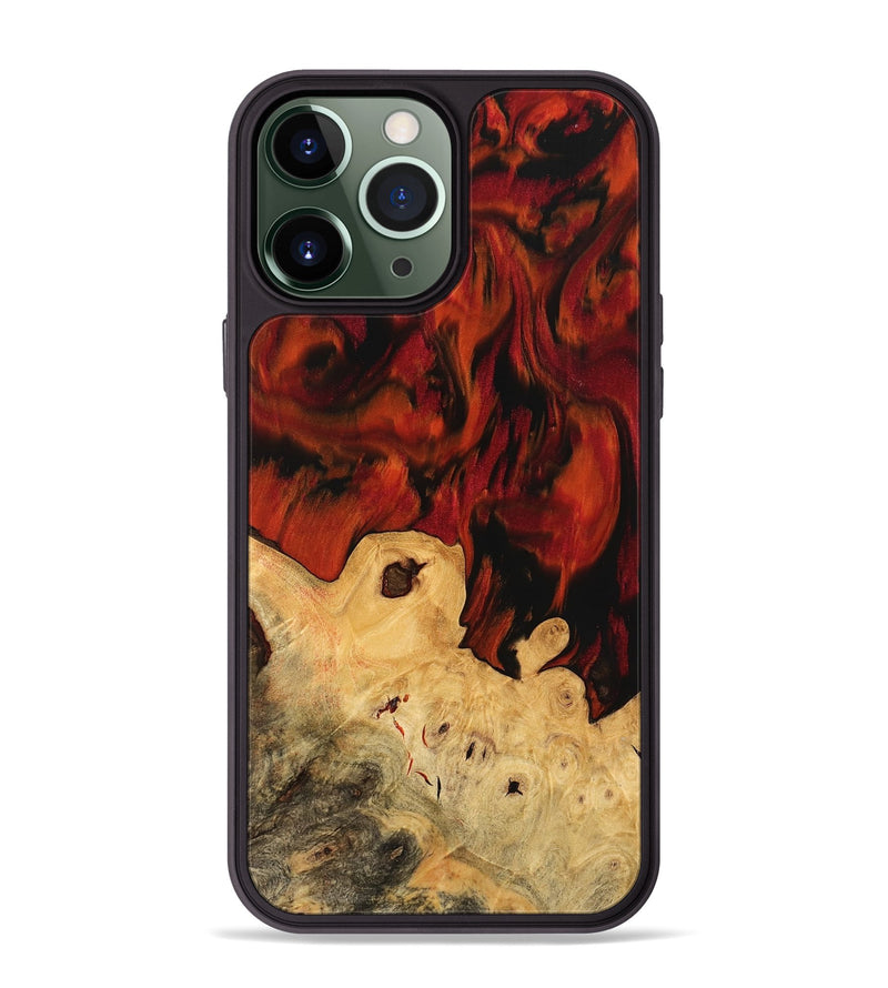 iPhone 13 Pro Max Wood Phone Case - Krishan (Red, 744877)