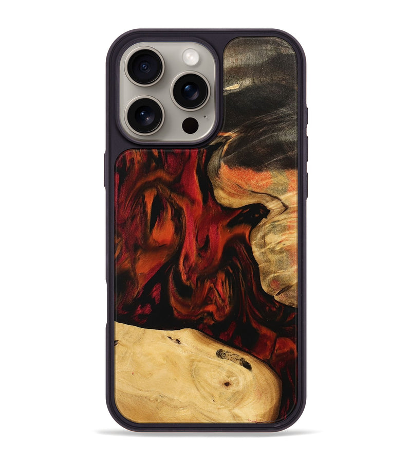 iPhone 16 Pro Max Wood Phone Case - Ainslie (Red, 744883)