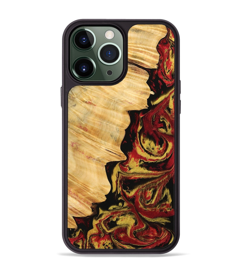 iPhone 13 Pro Max Wood Phone Case - Aloys (Red, 744889)