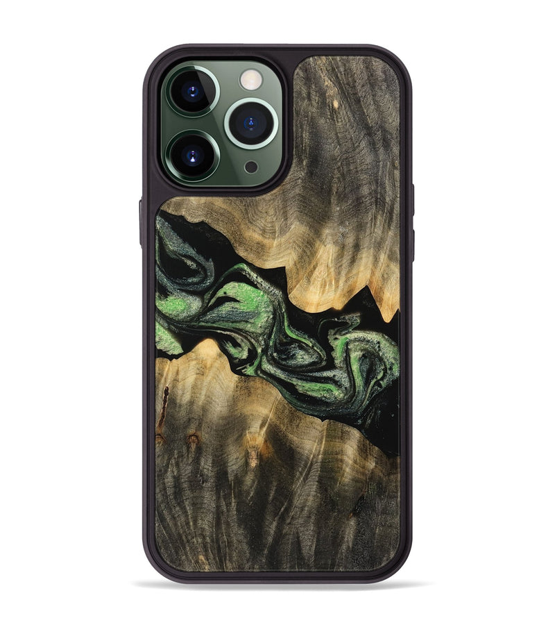 iPhone 13 Pro Max Wood Phone Case - Cicely (Green, 744893)