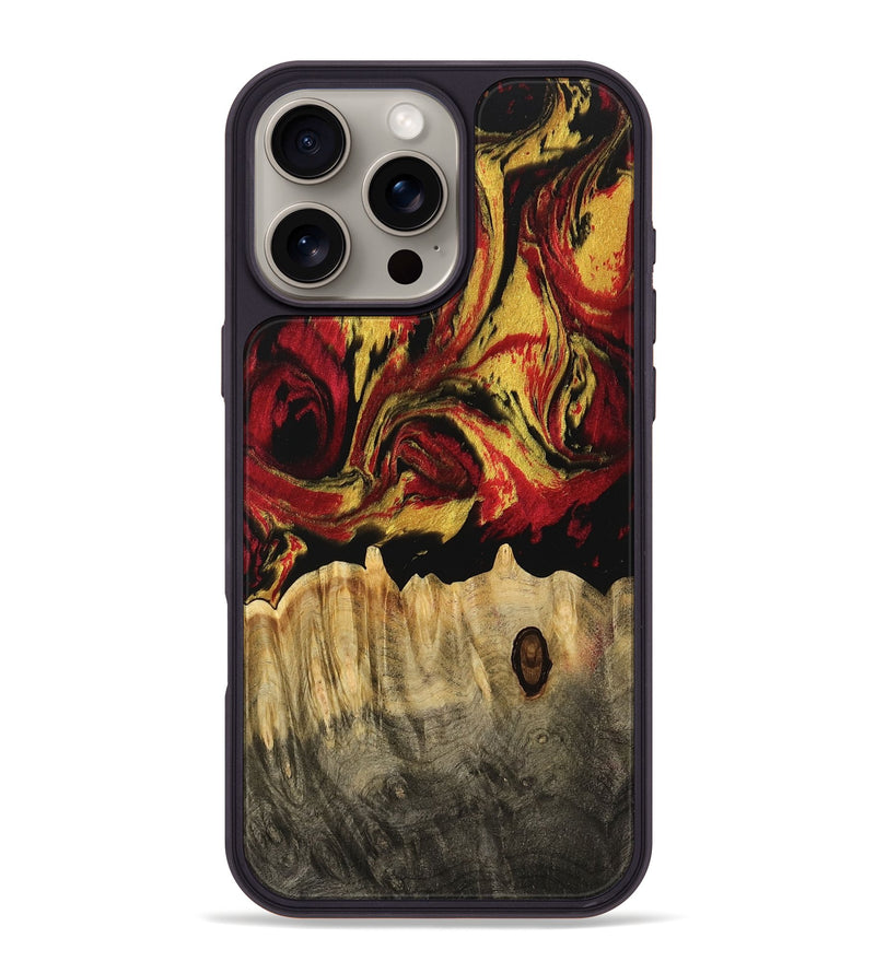 iPhone 16 Pro Max Wood Phone Case - Fidel (Red, 744895)