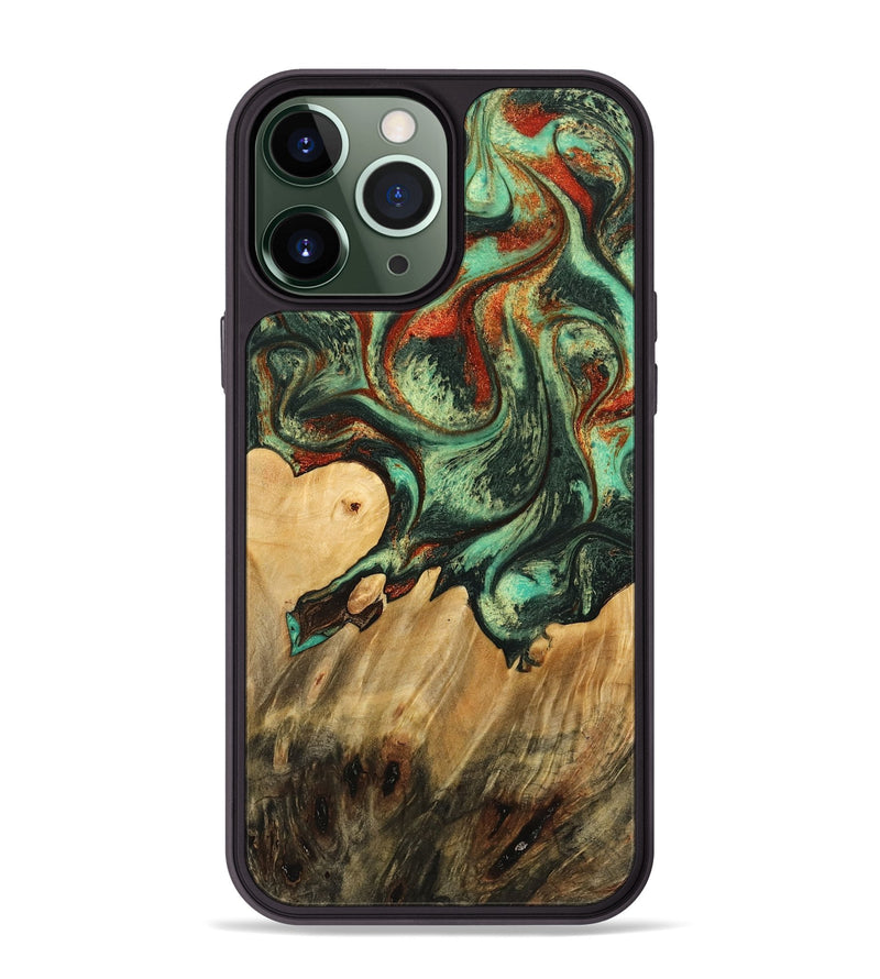 iPhone 13 Pro Max Wood Phone Case - Stani (Green, 744897)