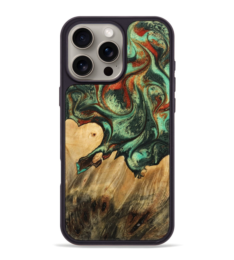 iPhone 16 Pro Max Wood Phone Case - Stani (Green, 744897)