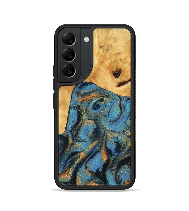 Galaxy S22 Wood Phone Case - Paul (Teal & Gold, 744911)