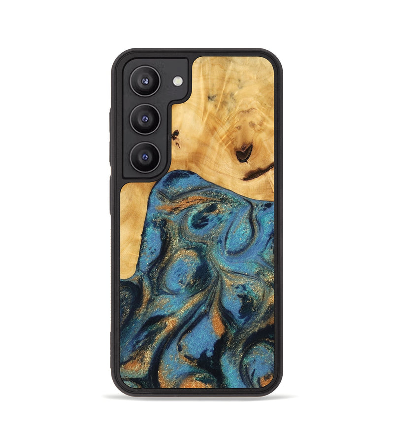 Galaxy S23 Wood Phone Case - Paul (Teal & Gold, 744911)