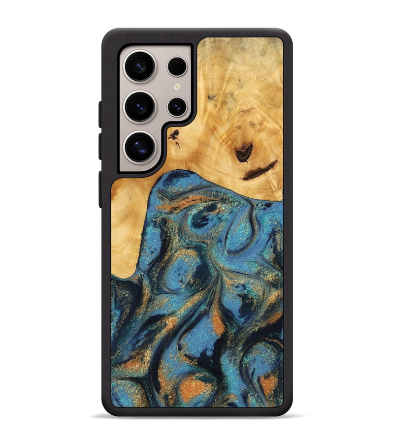 Galaxy S25 Ultra Wood Phone Case - Paul (Teal & Gold, 744911)